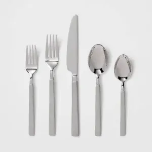 20pc Newfane Flatware Set Silver - Threshold