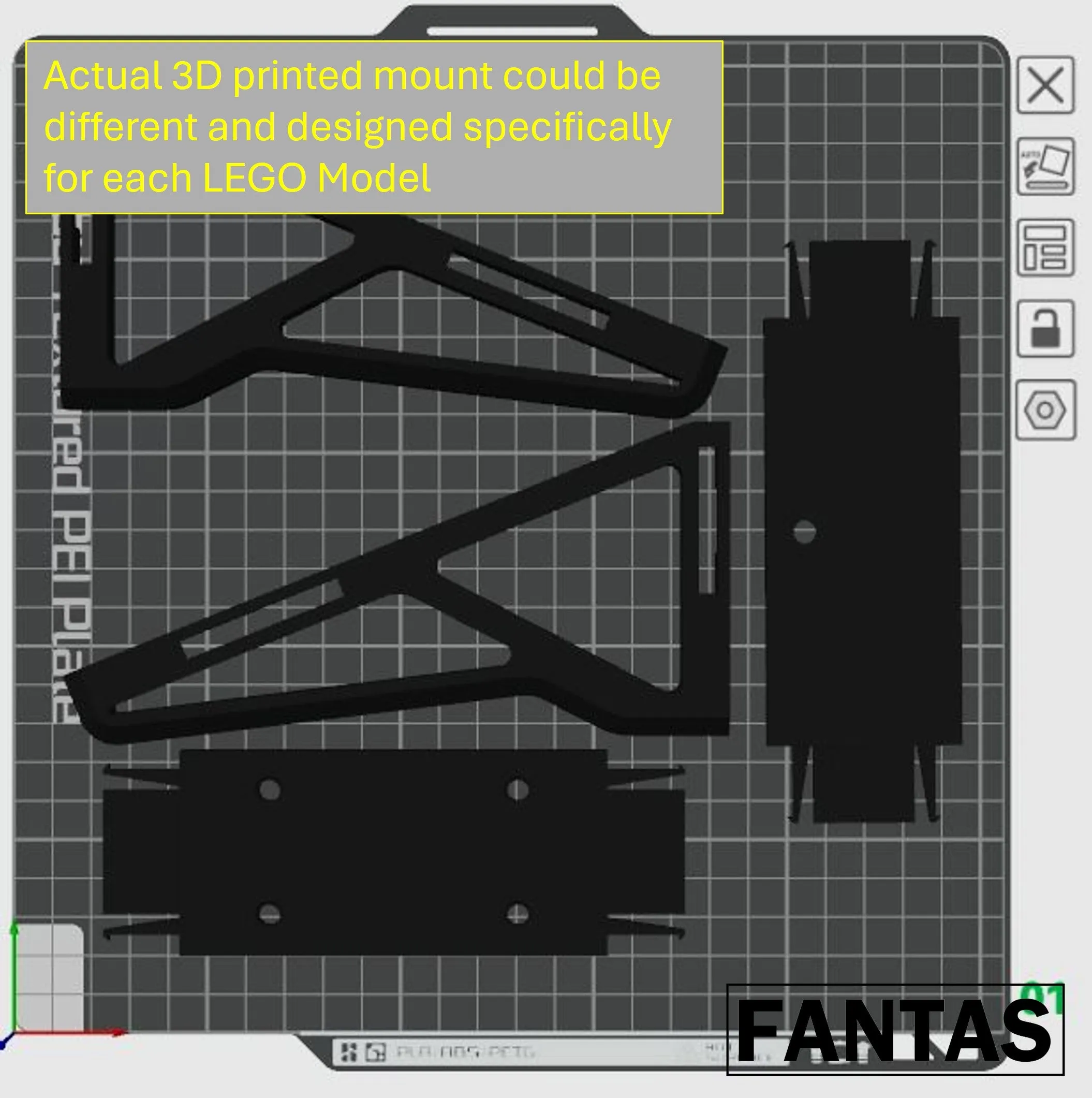 3D Printed WALL Mount forLEGO TUMBLER 76240