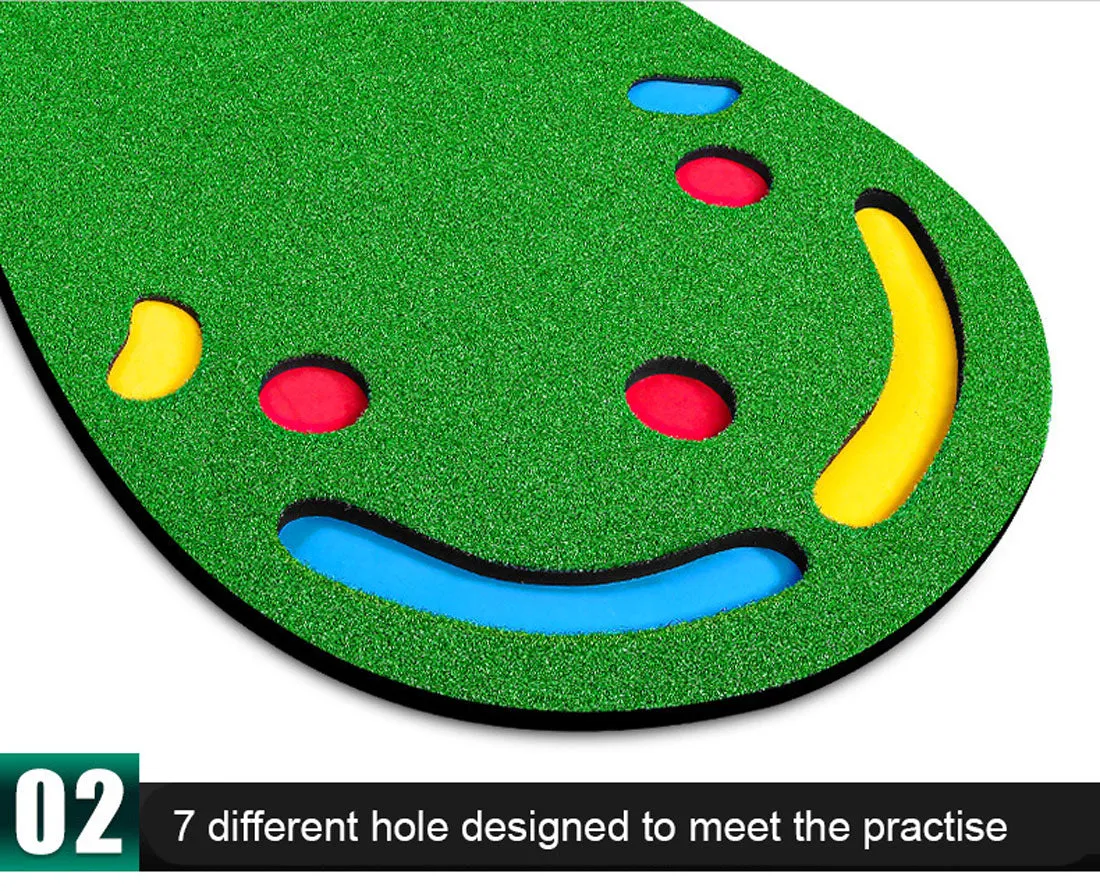 3M Golf Putting Mat Practice Training Indoor Outdoor Portable Slope Balls Artifical Grass Surface