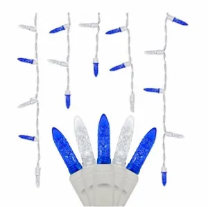 70 Blue & Pure White Icicles - Premium - LED Christmas Lights