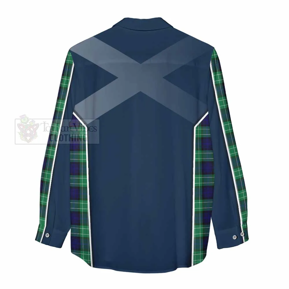 Abercrombie Tartan Women's Casual Shirt with Family Crest and Lion Rampant Vibes Sport Style