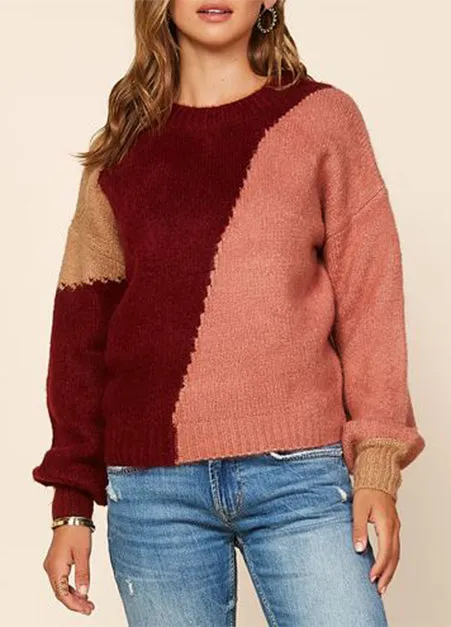 Abstract Color Block Sweater