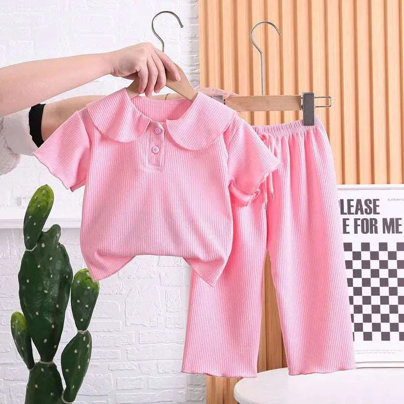 Adorable Soft Breathable Sports Top and Pants Outfit Sets