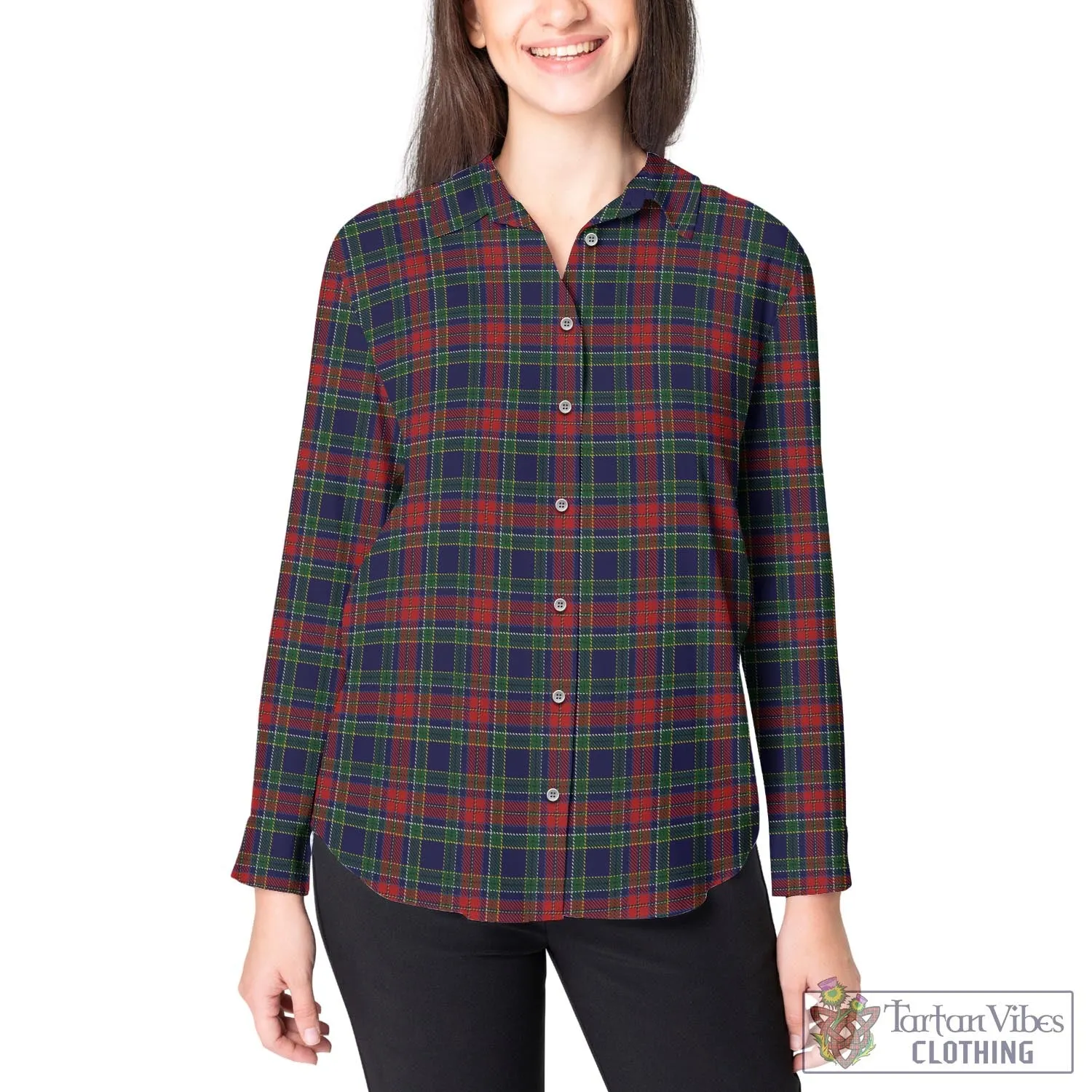 Allison Red Tartan Women's Casual Shirt