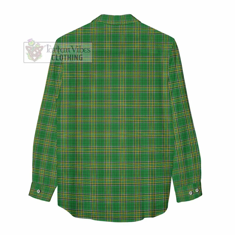 Ashmore Irish Clan Tartan Women's Casual Shirt with Coat of Arms