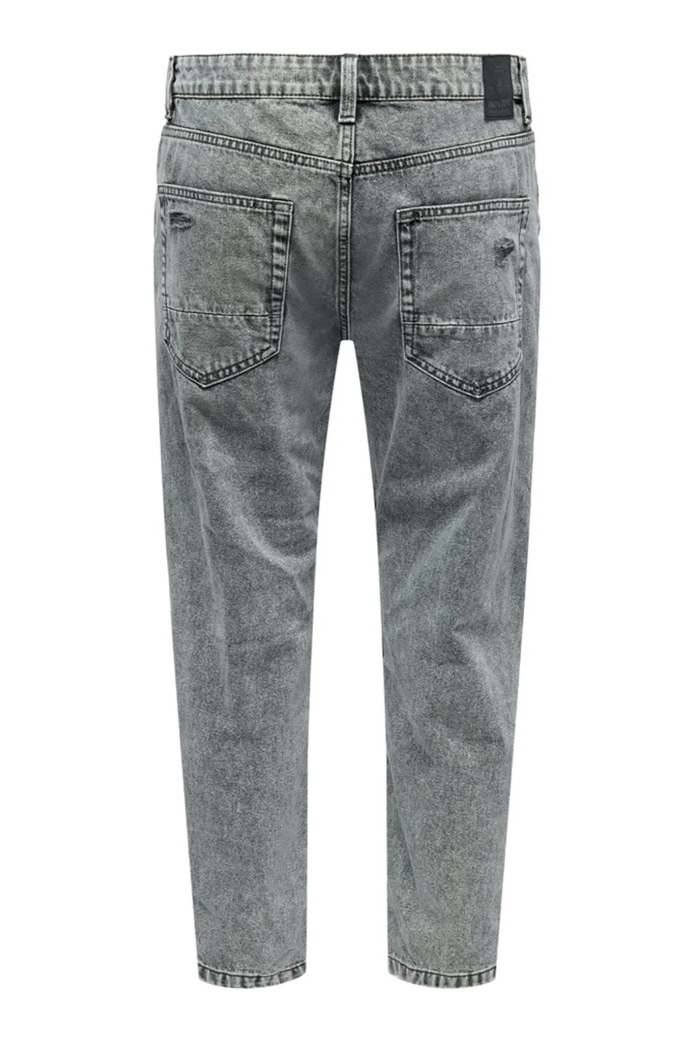 Avi Beam Crop Damage - Grey Denim