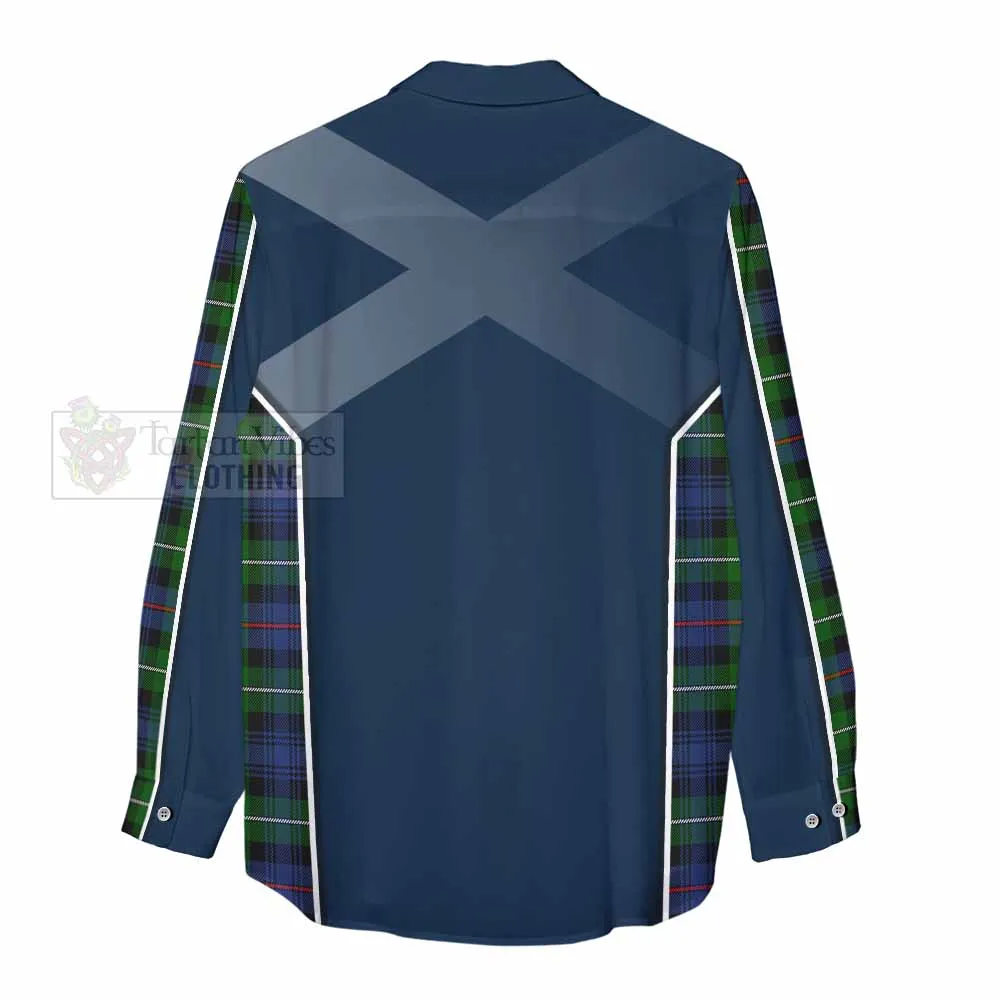 Baillie (Bailey) Tartan Women's Casual Shirt with Family Crest and Lion Rampant Vibes Sport Style