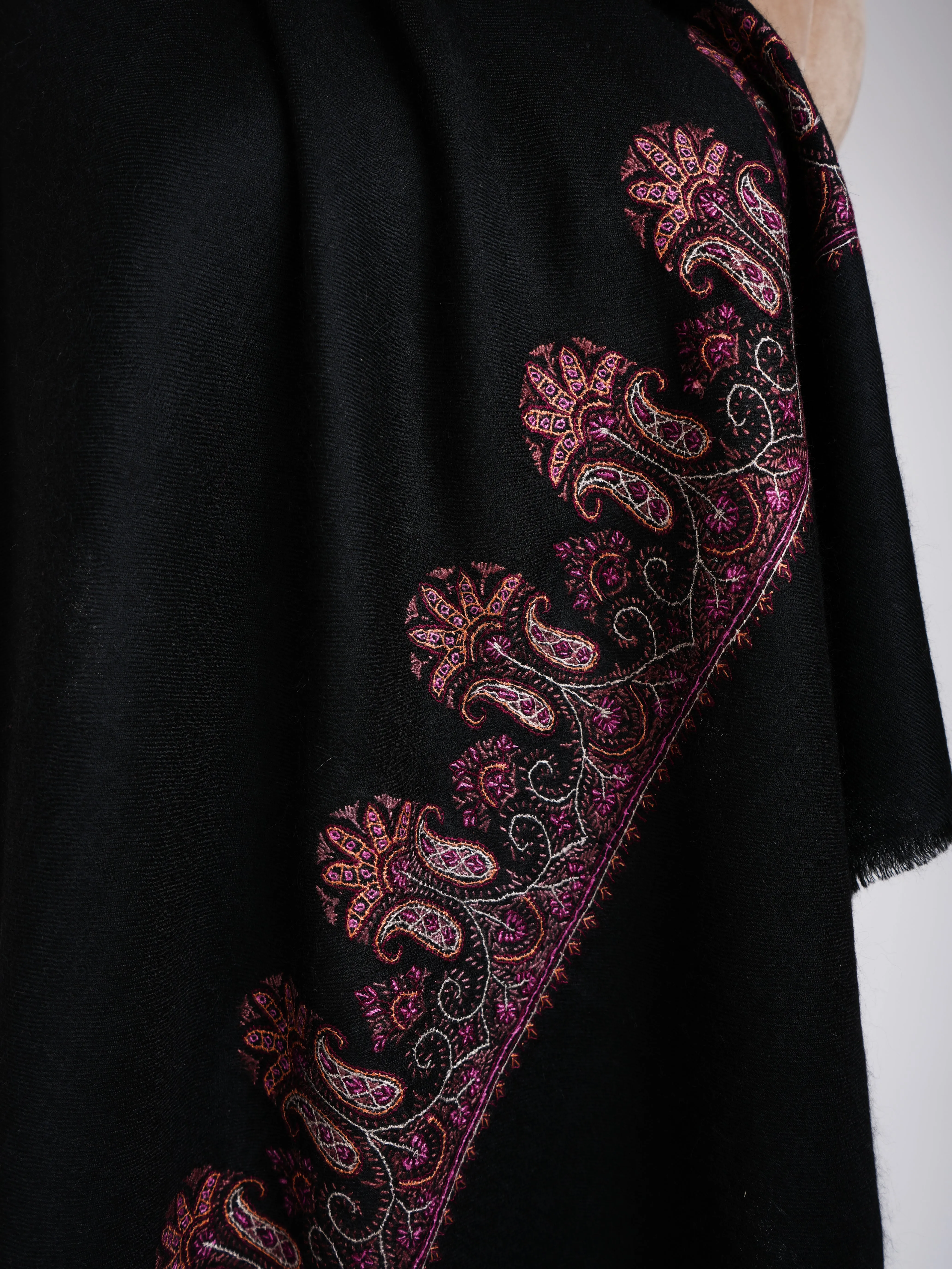 Black Handmade Pashmina Stole