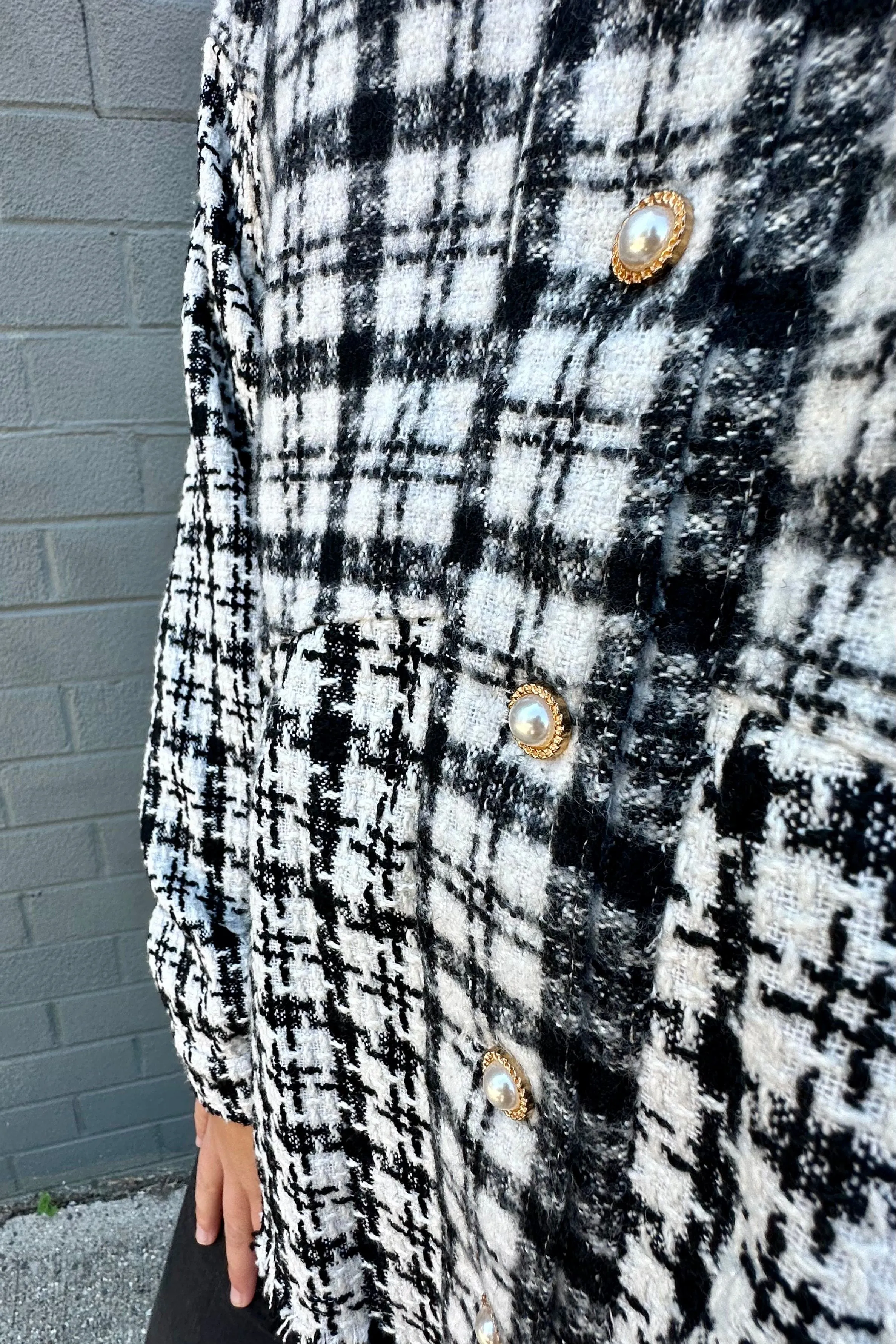 Black Tweed Plaid Shacket