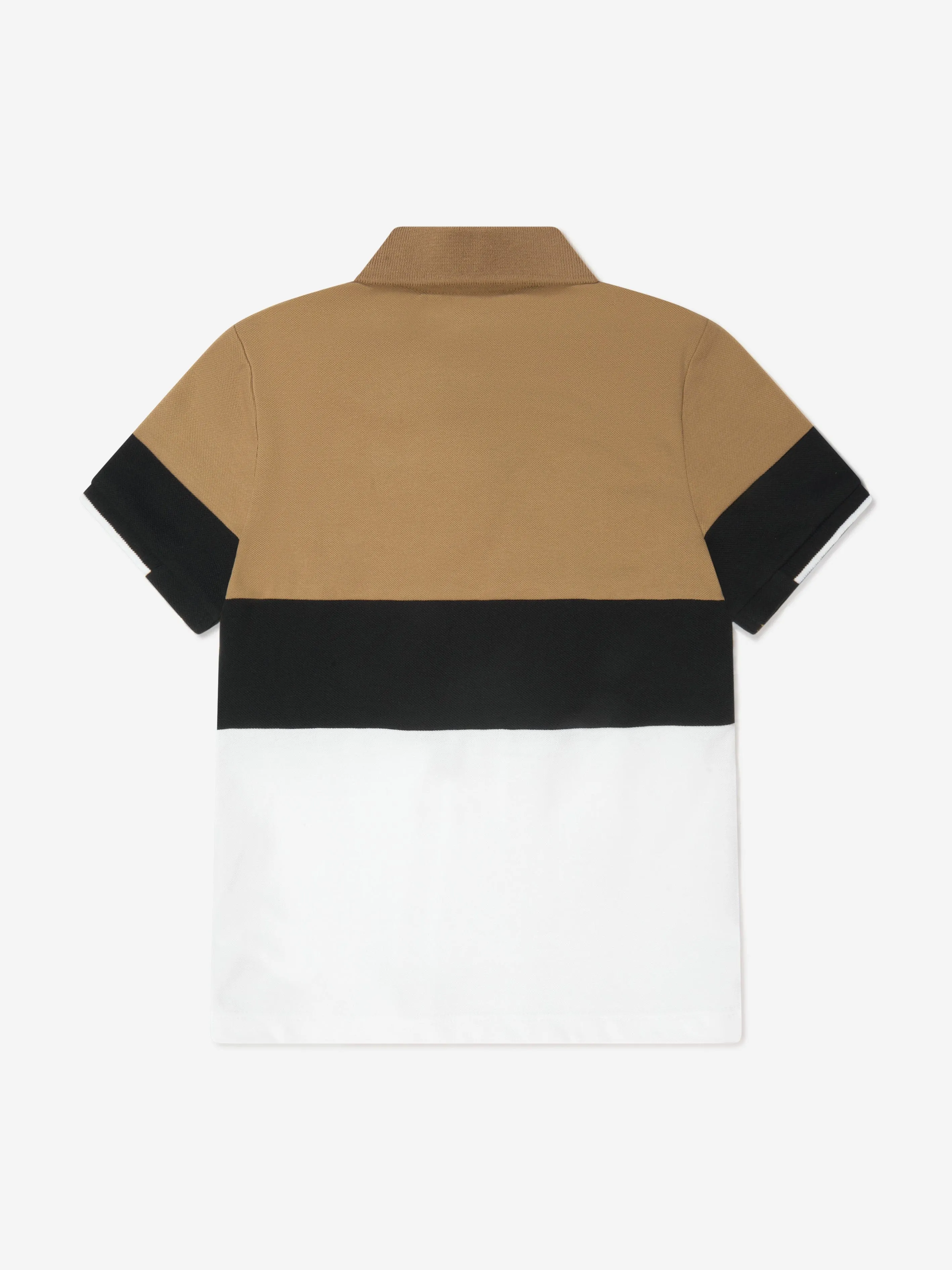 BOSS Boys Striped Branded Polo Shirt