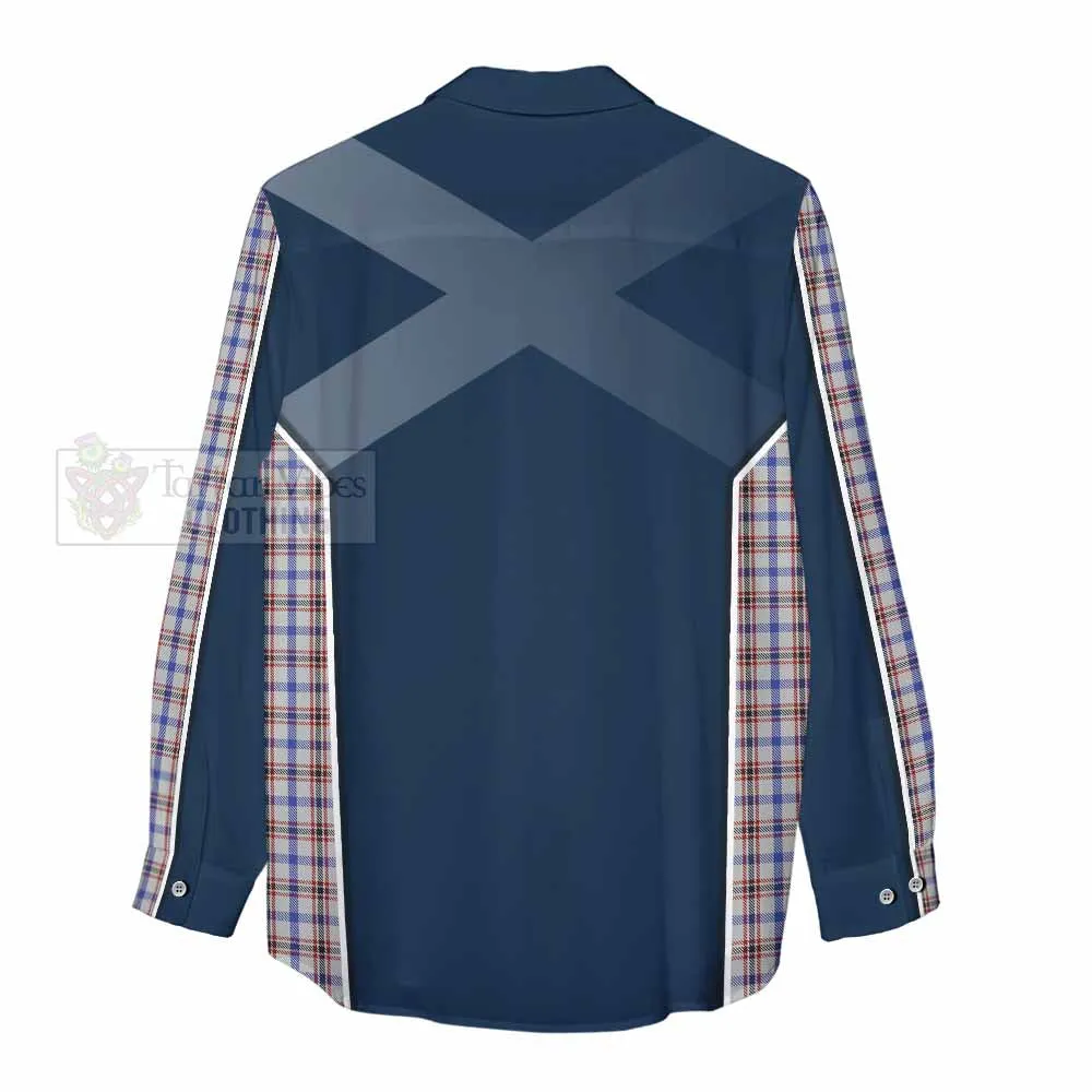 Boswell Tartan Women's Casual Shirt with Family Crest and Lion Rampant Vibes Sport Style