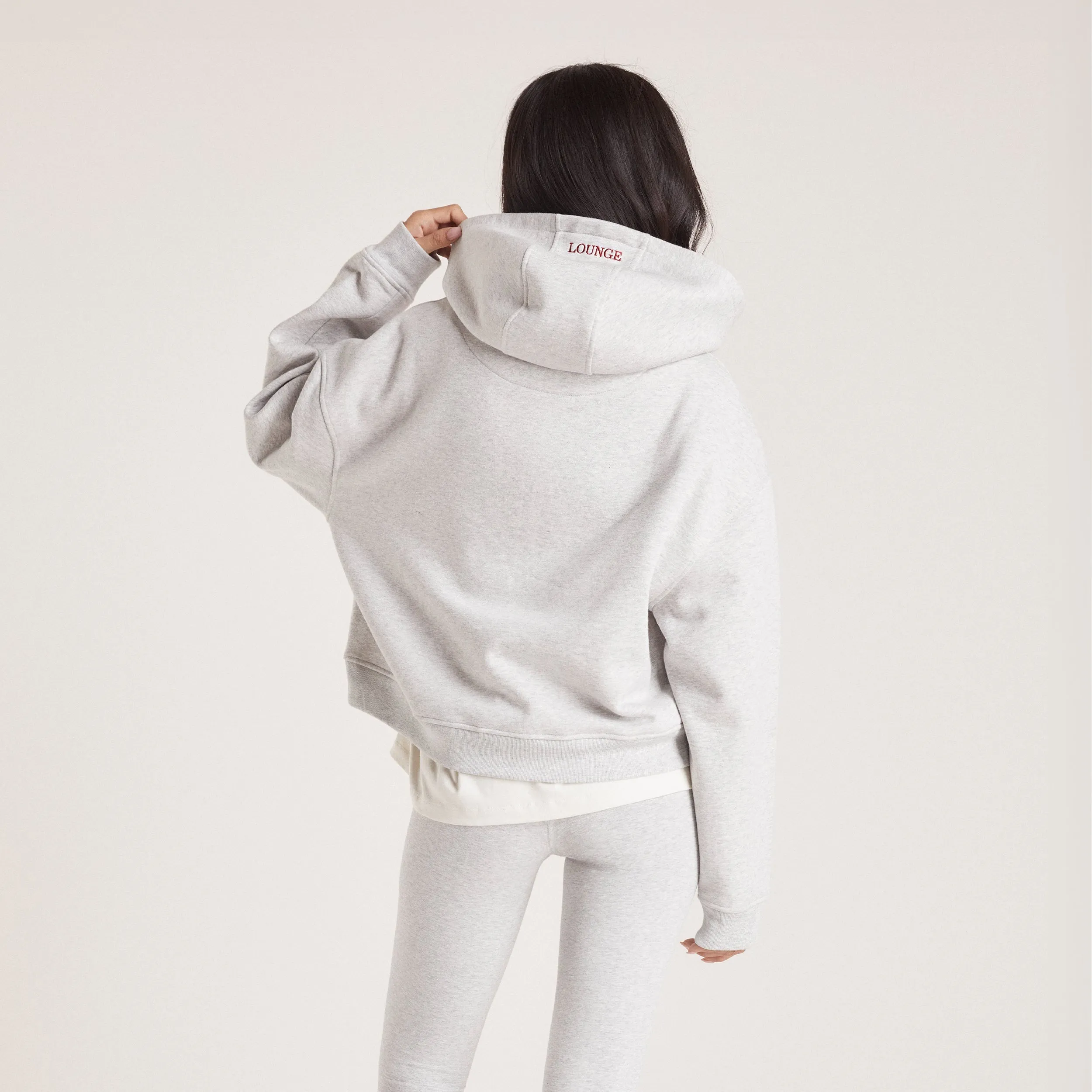 Boxy Hoodie - Grey Marl