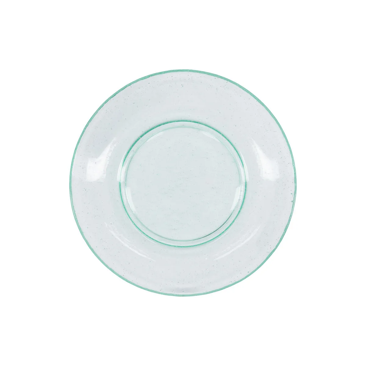 Bubble Glass Plate - Small - Aqua Blue or Green