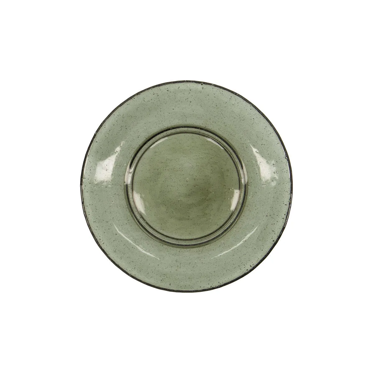 Bubble Glass Plate - Small - Aqua Blue or Green