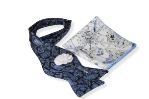 Cam Rico Paisley Bow Tie, Pocket Square and Lapel Pin Set