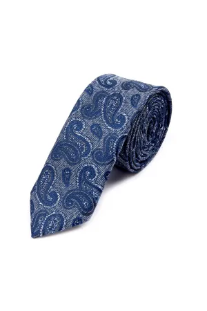 Casual 2.5-inch Gray Slim Paisley Tie