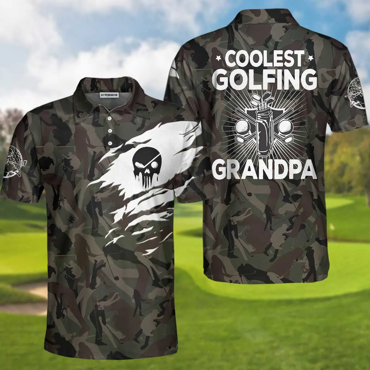 Coolest Golfing Grandpa Golf Polo Shirt Coolspod