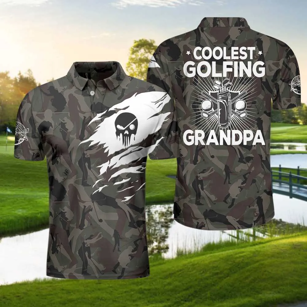 Coolest Golfing Grandpa Golf Polo Shirt Coolspod