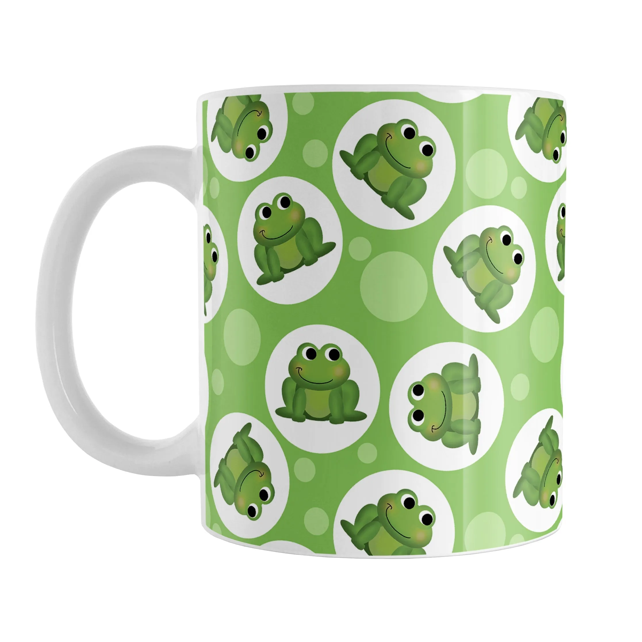 Cute Green Frog Pattern Mug