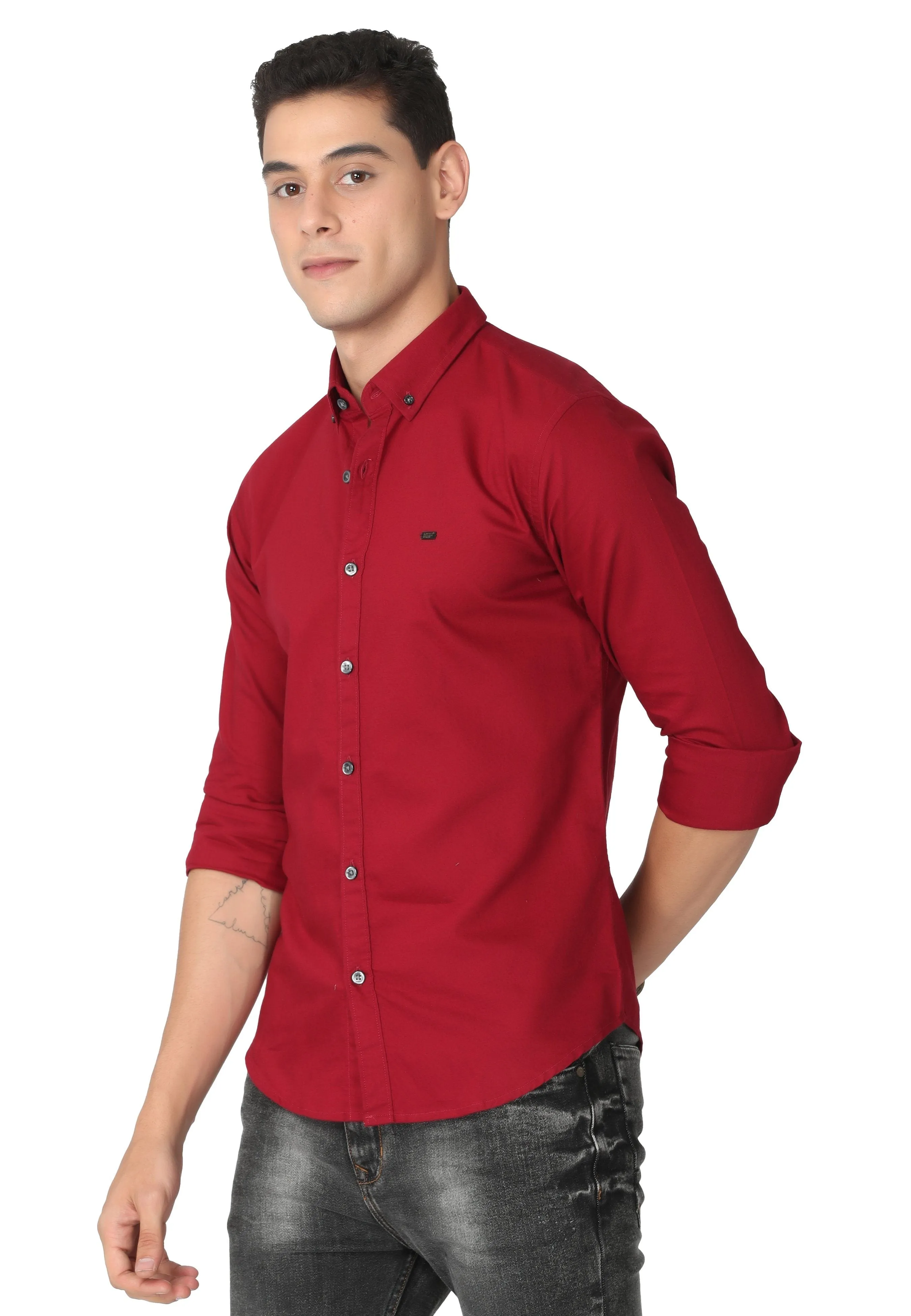 Dark Red Casual Shirt