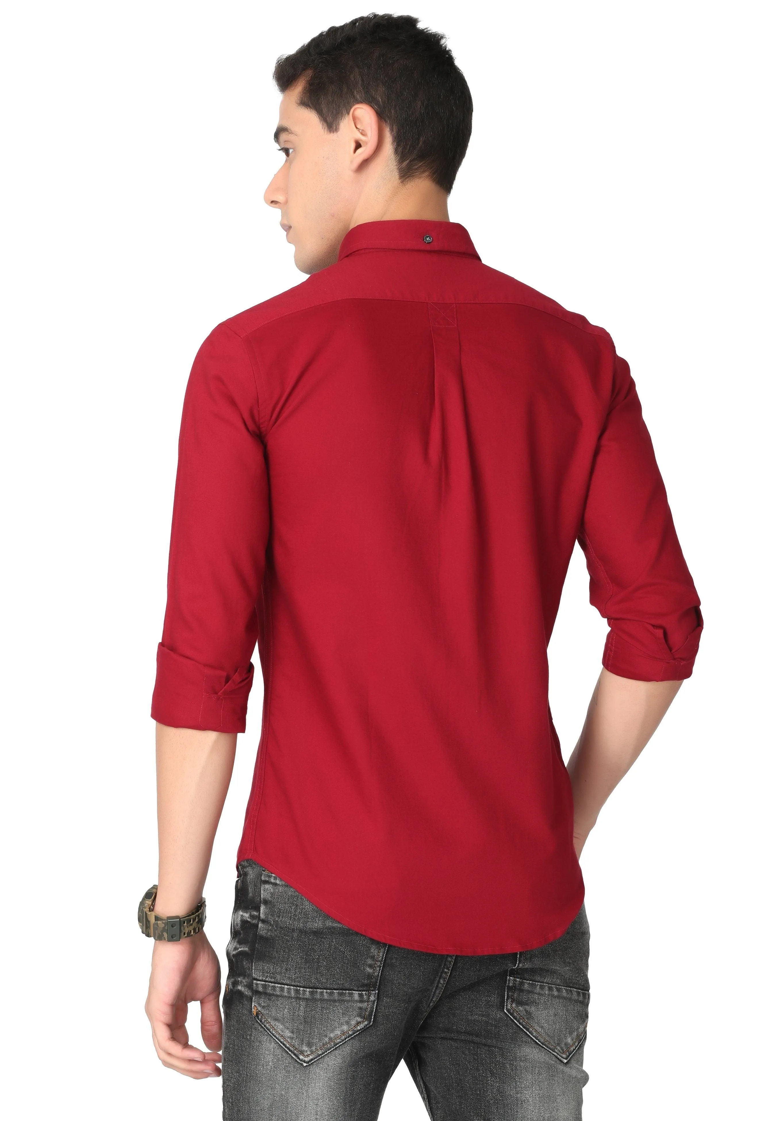 Dark Red Casual Shirt