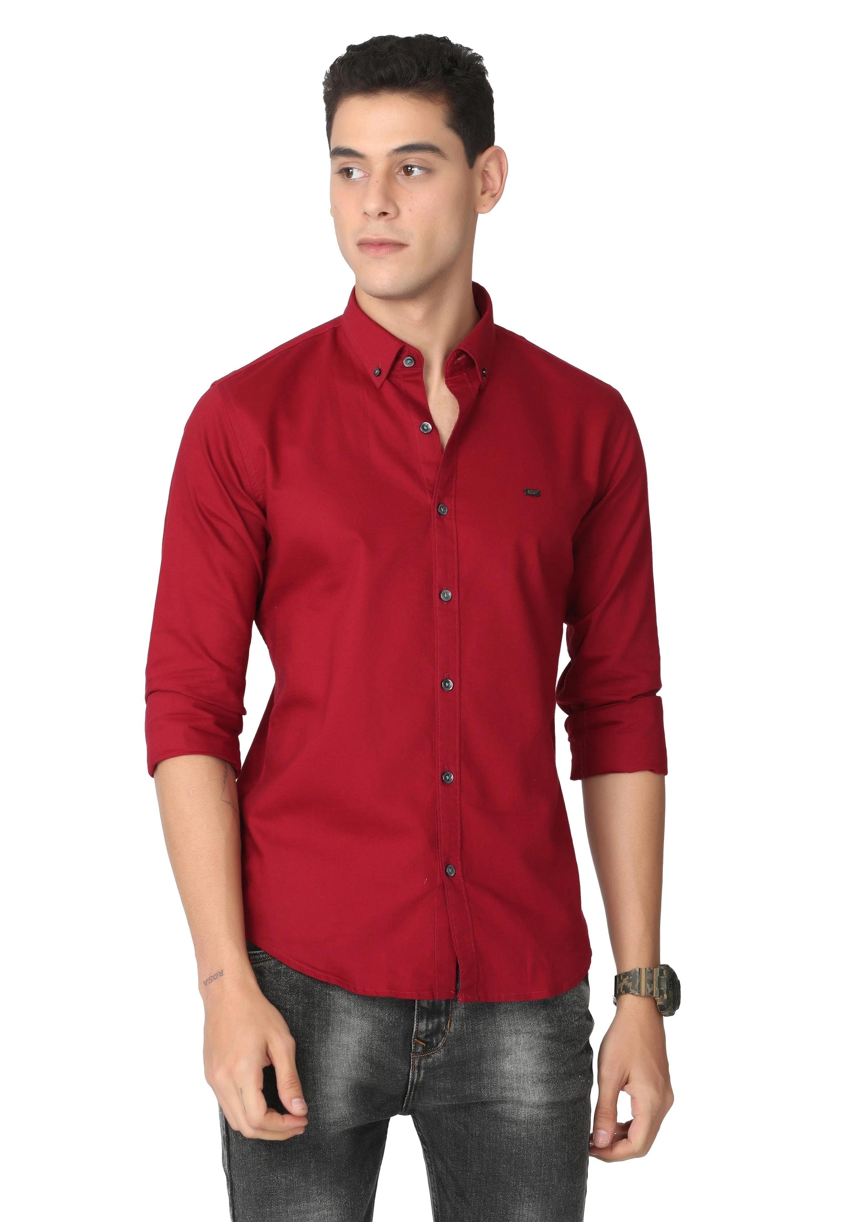 Dark Red Casual Shirt