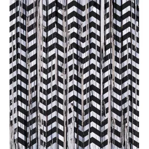 Distressed Black Chevron Planks Printed Backdrop