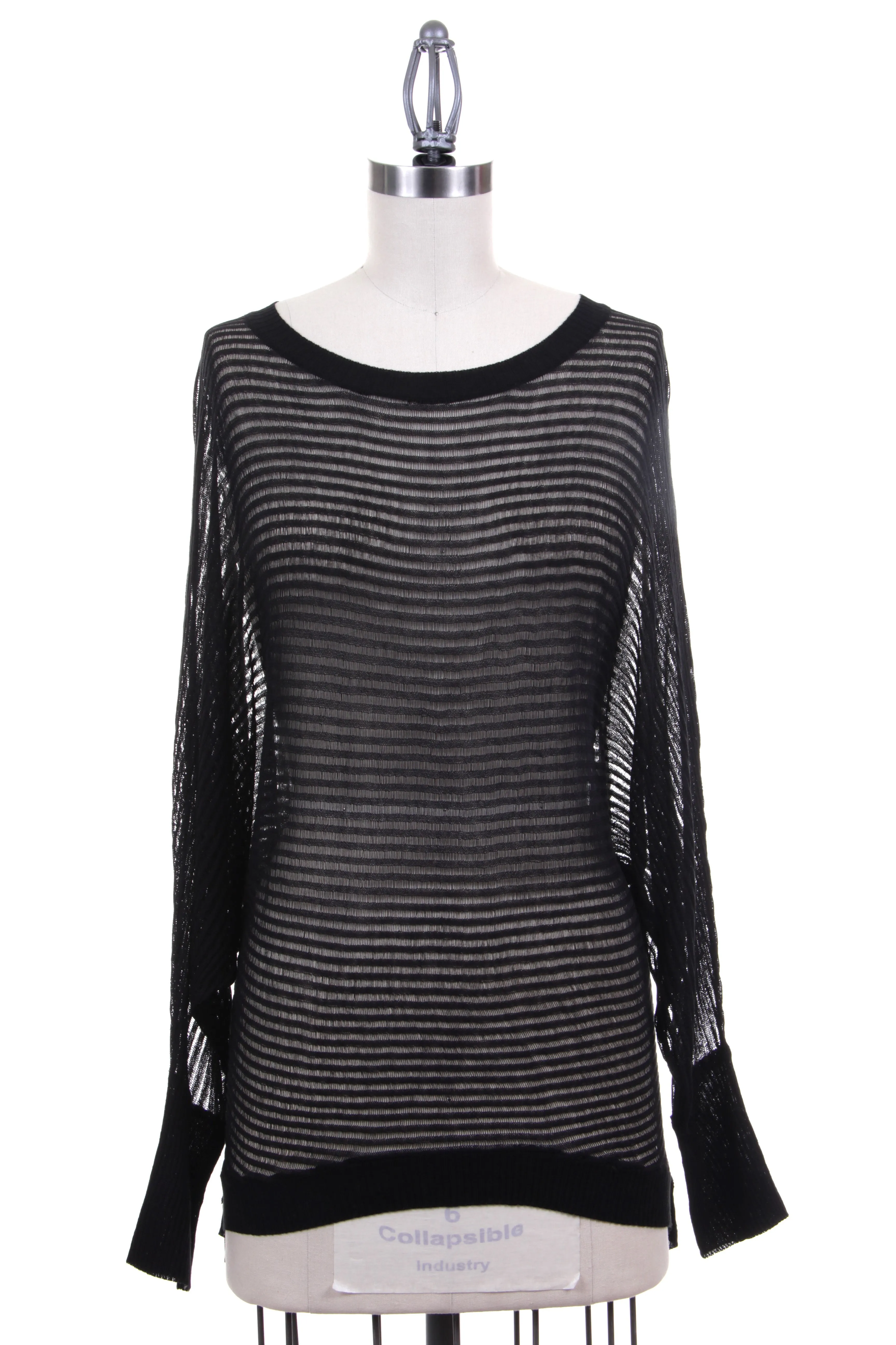 Draped Knit Dolman Sleeve Top