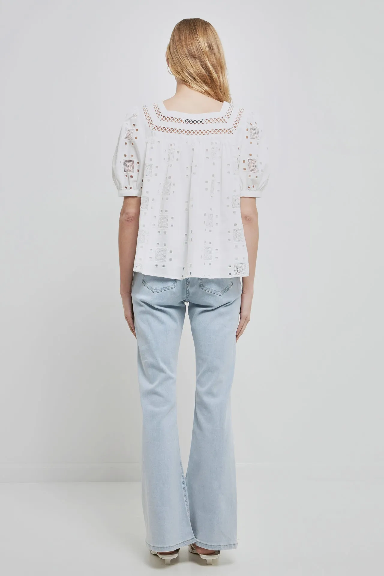 English Factory - Square Neck Embroidered Top