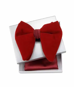 FERRARI RED VELVET BUTTERFLY BOW TIE