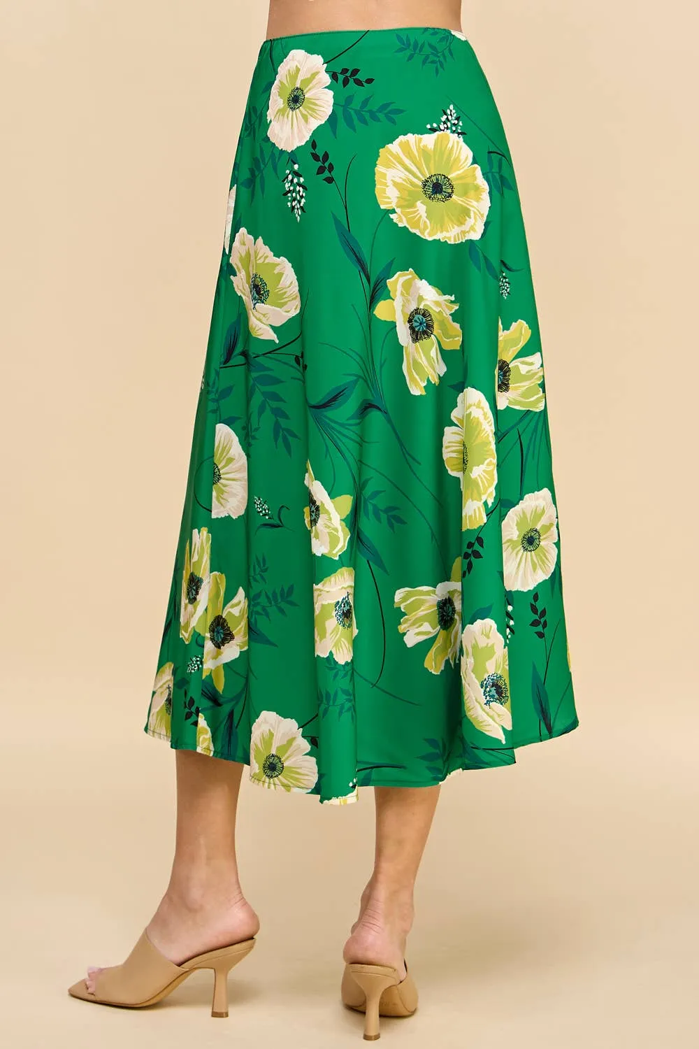 Floral Printed A Line Skirt