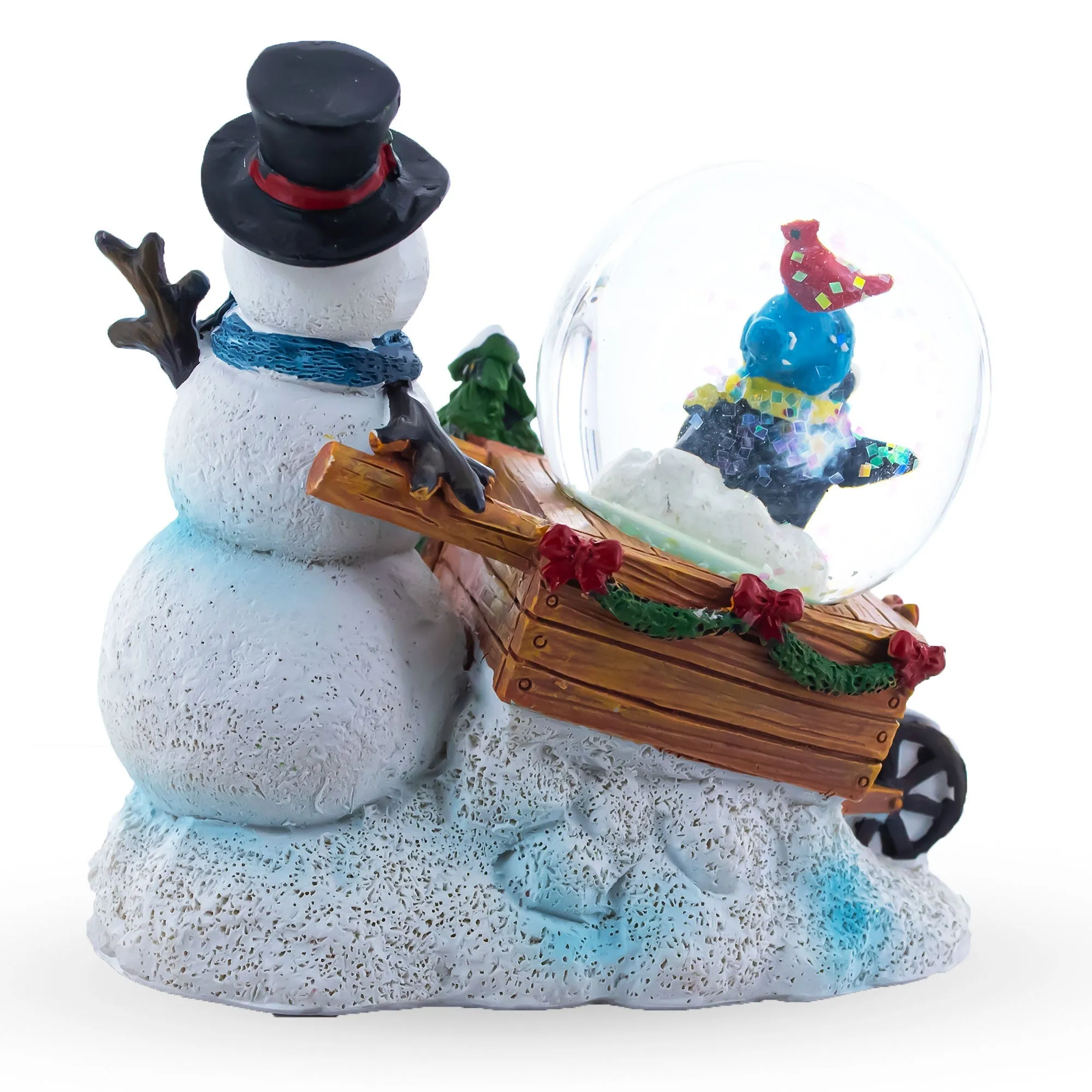 Frosty Friends Snowman Mini Water Snow Globe With Penguin And Cardinal