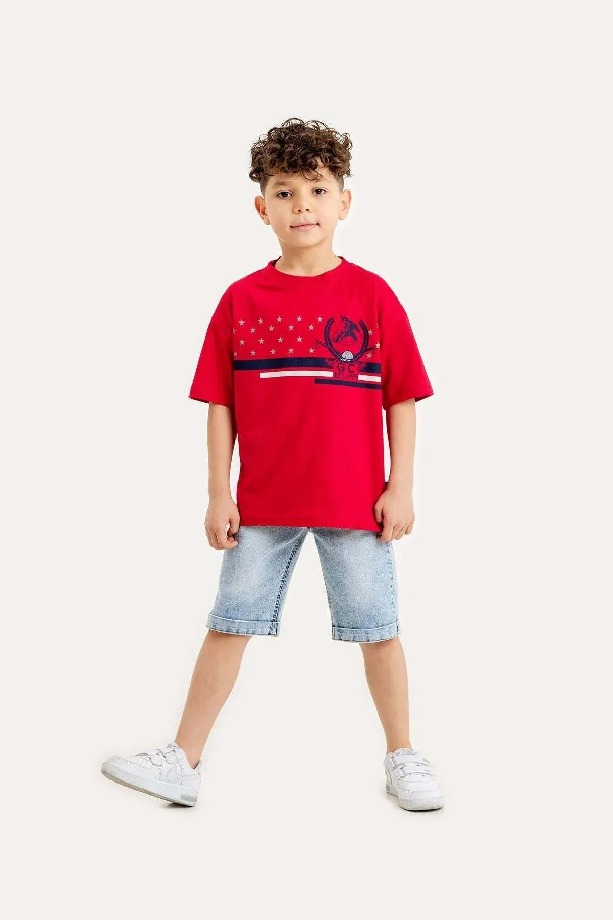 Gold Class Kidswear Boy's Double Pocket Lycra Printed Cotton Sets