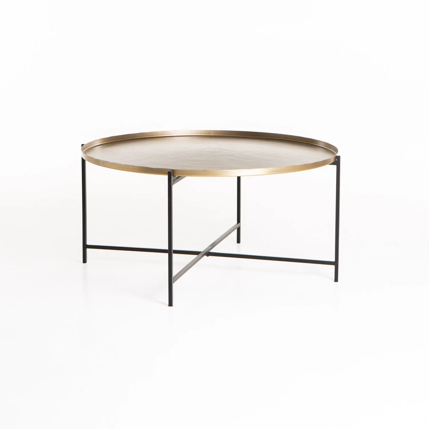 Holly Antique Brass Coffee Table (90 cm)