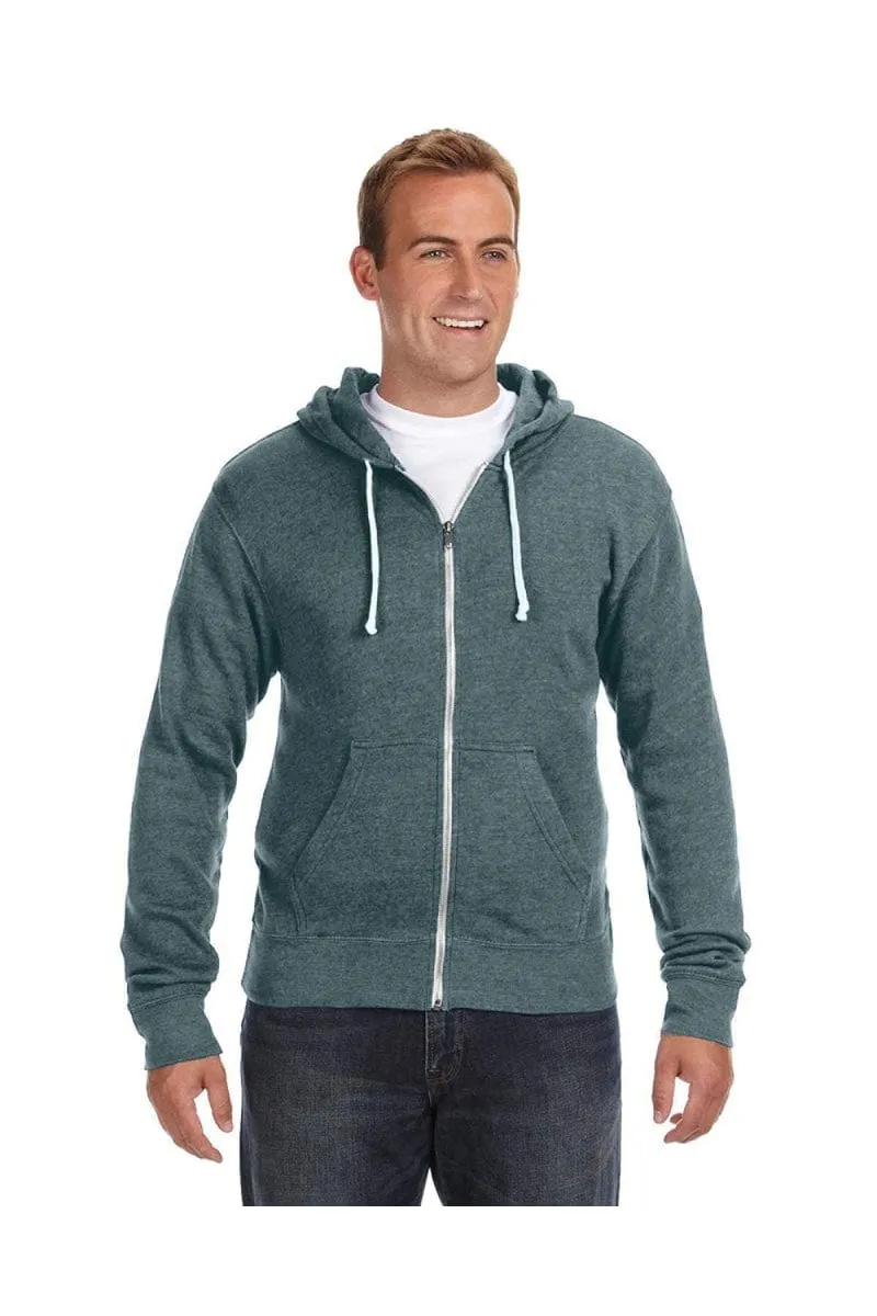 J America JA8872: Adult Triblend Full-Zip Fleece Hood