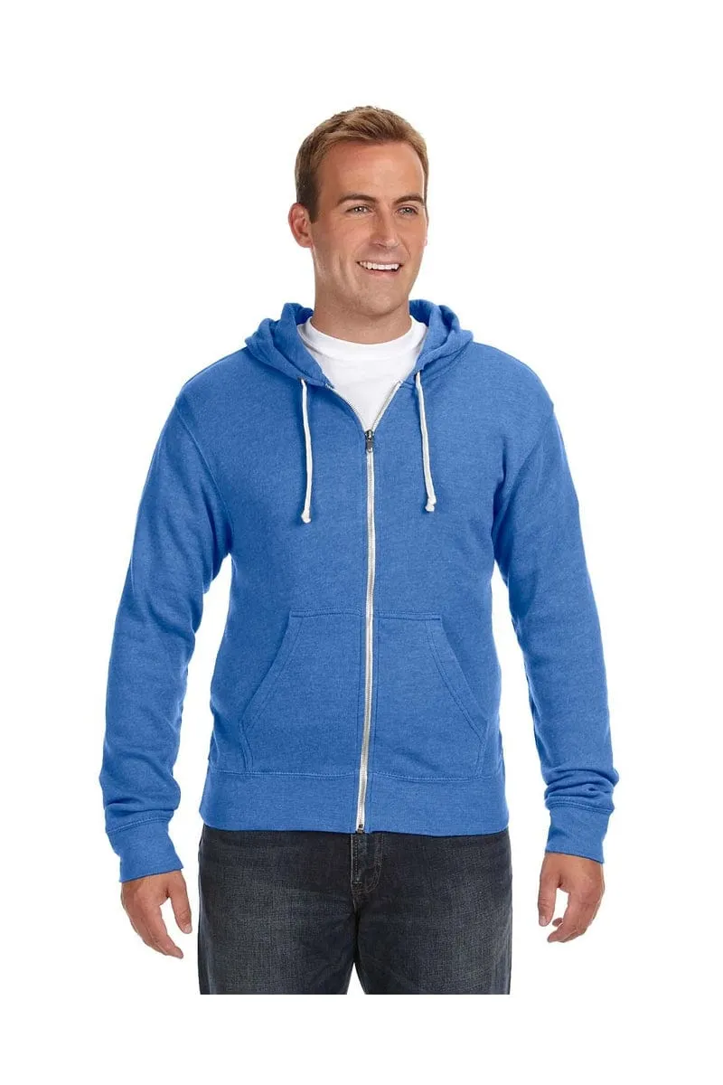 J America JA8872: Adult Triblend Full-Zip Fleece Hood