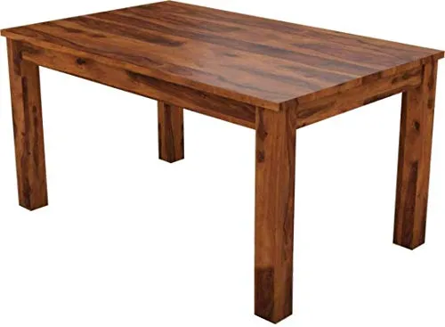 LYCAWOOD Sheesham Wood Urban 4 Seater Dining Table 4 Chairs with Cushion | Wooden Dining Room Sets Dinner Table Furniture for Living Room Home Hotels - Teak Finish