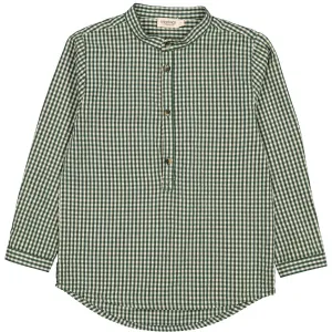 MarMar Cotton Seersucker Green Check Timmo Shirt