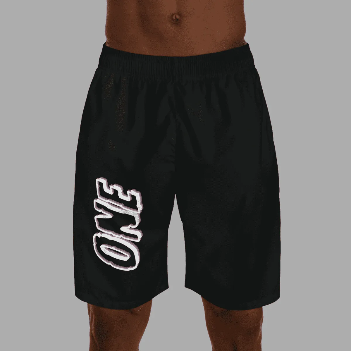 Men's Black 'ONE' Jogger Shorts