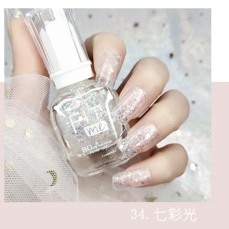 New product nail polish free toast dry display 36 color transparent nail polish cross-border beauty makeup