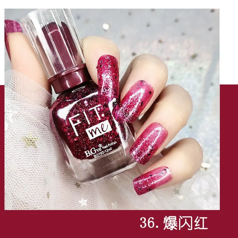 New product nail polish free toast dry display 36 color transparent nail polish cross-border beauty makeup