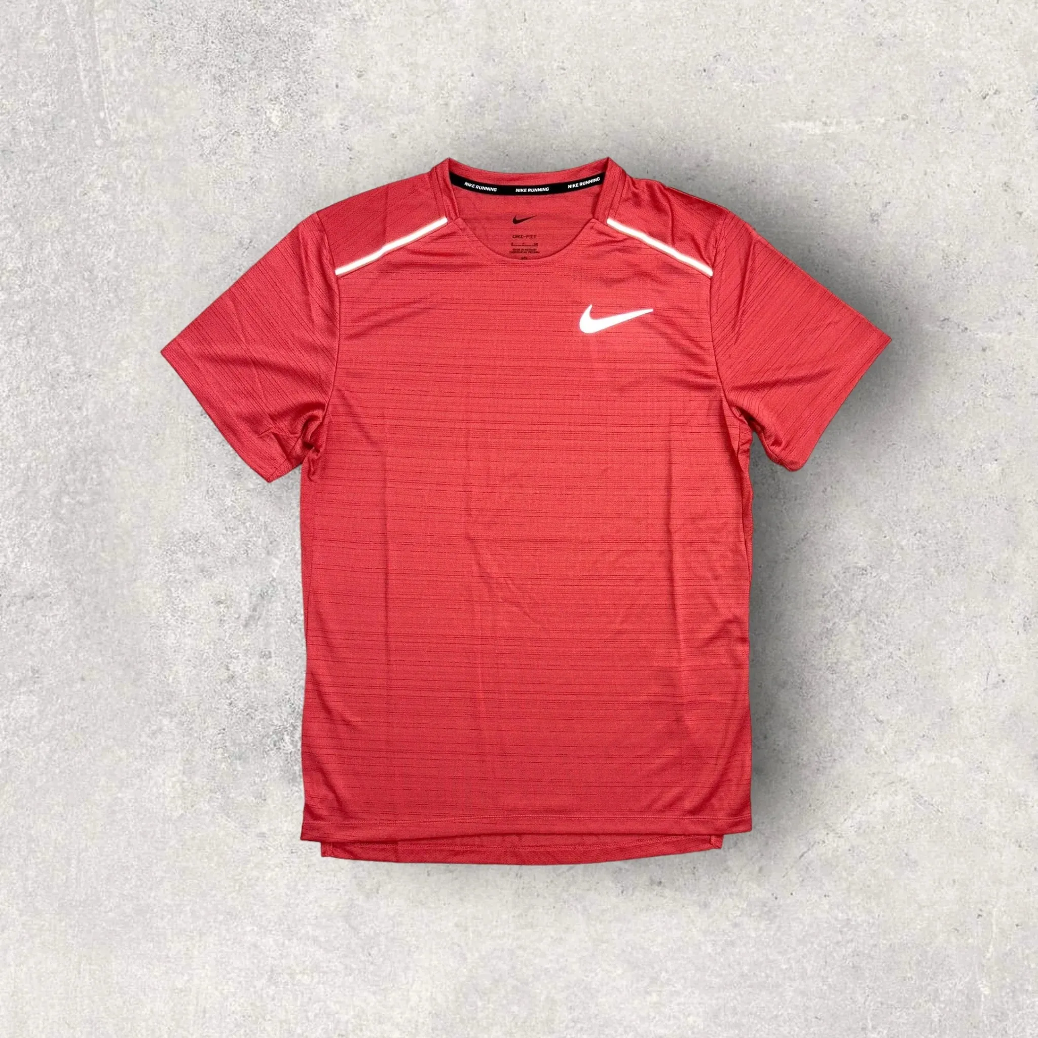 NIKE MILER 1.0 T-SHIRT/SHORT SET - ADOBE RED