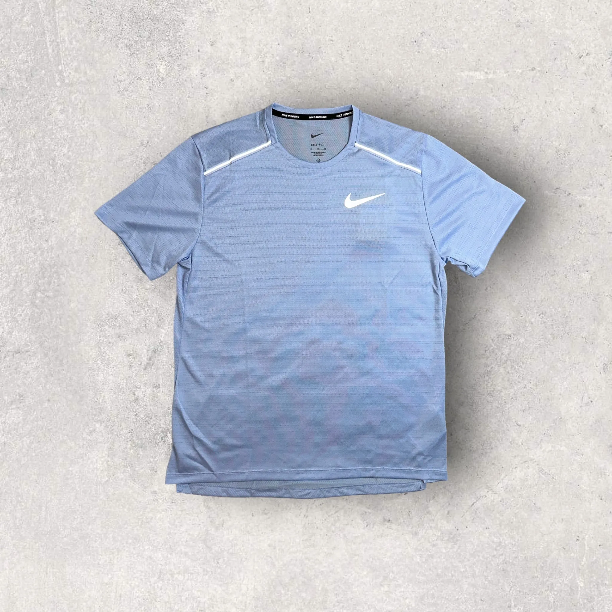 NIKE MILER 1.0 T-SHIRT/SHORT SET - COBALT BLISS/GREY