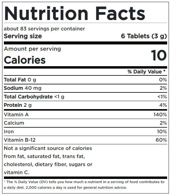 Now Spirulina 500 mg