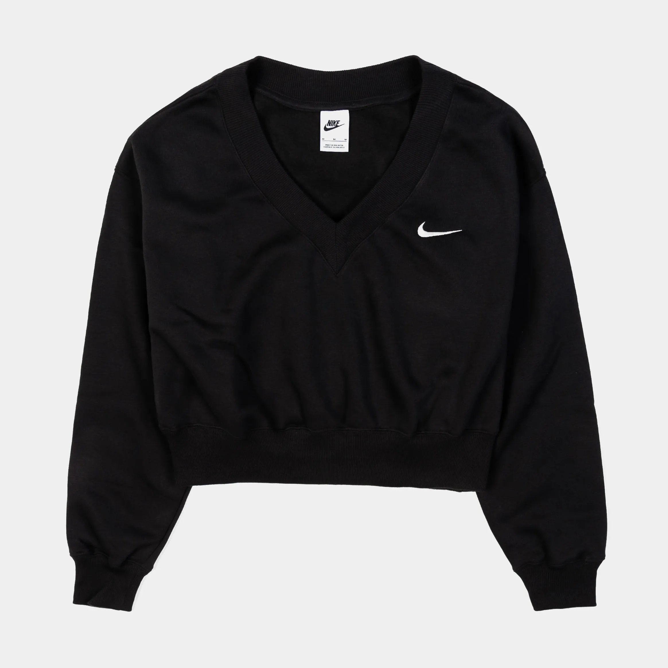 NSW Phoenix Fleece Cropped Womens Crewneck (Black)