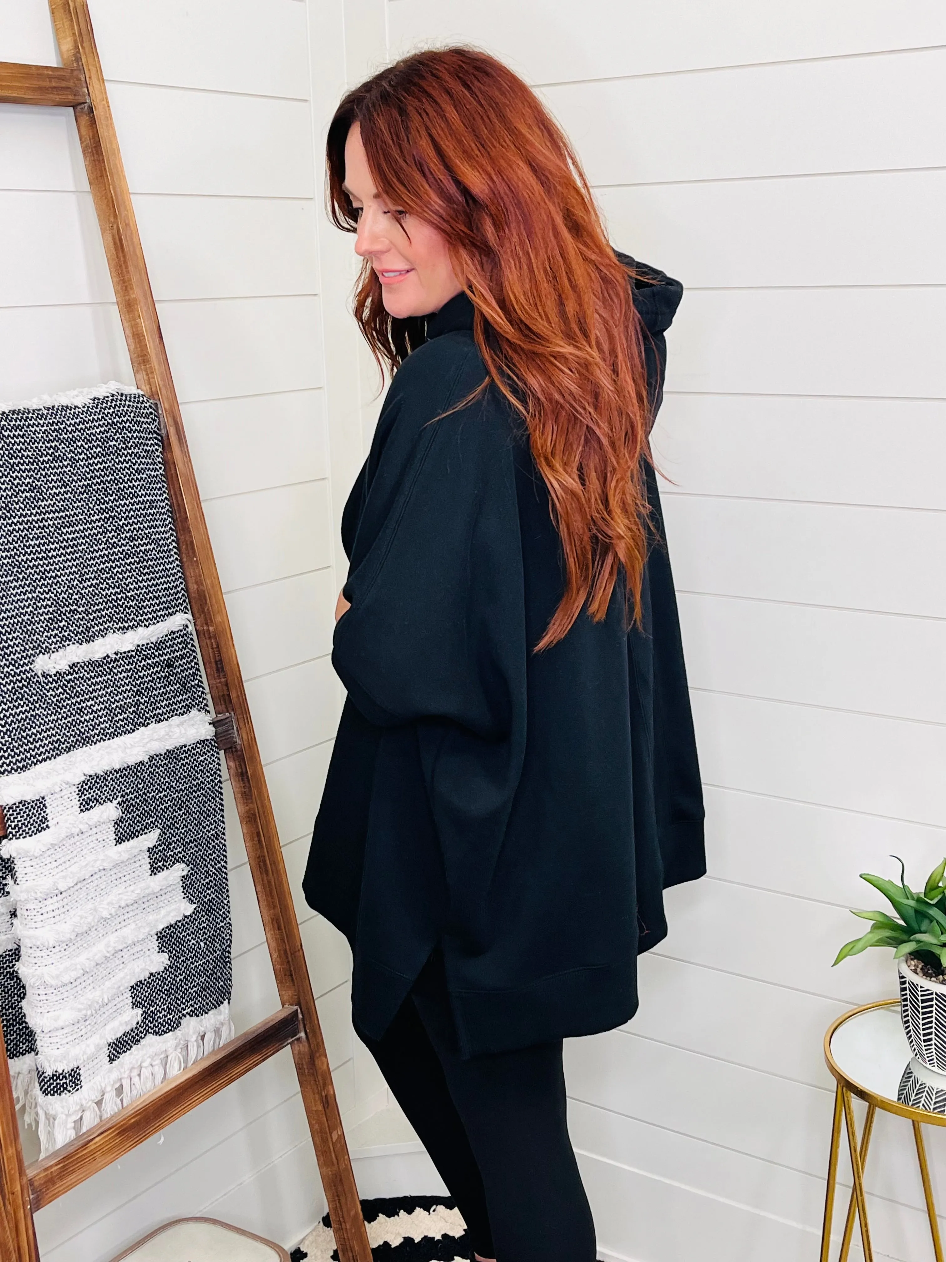 Oversized Half Sleeve Hoodie : 2 Colors