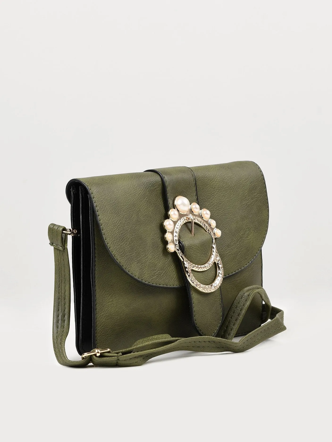 Pearl Buckled Clutch