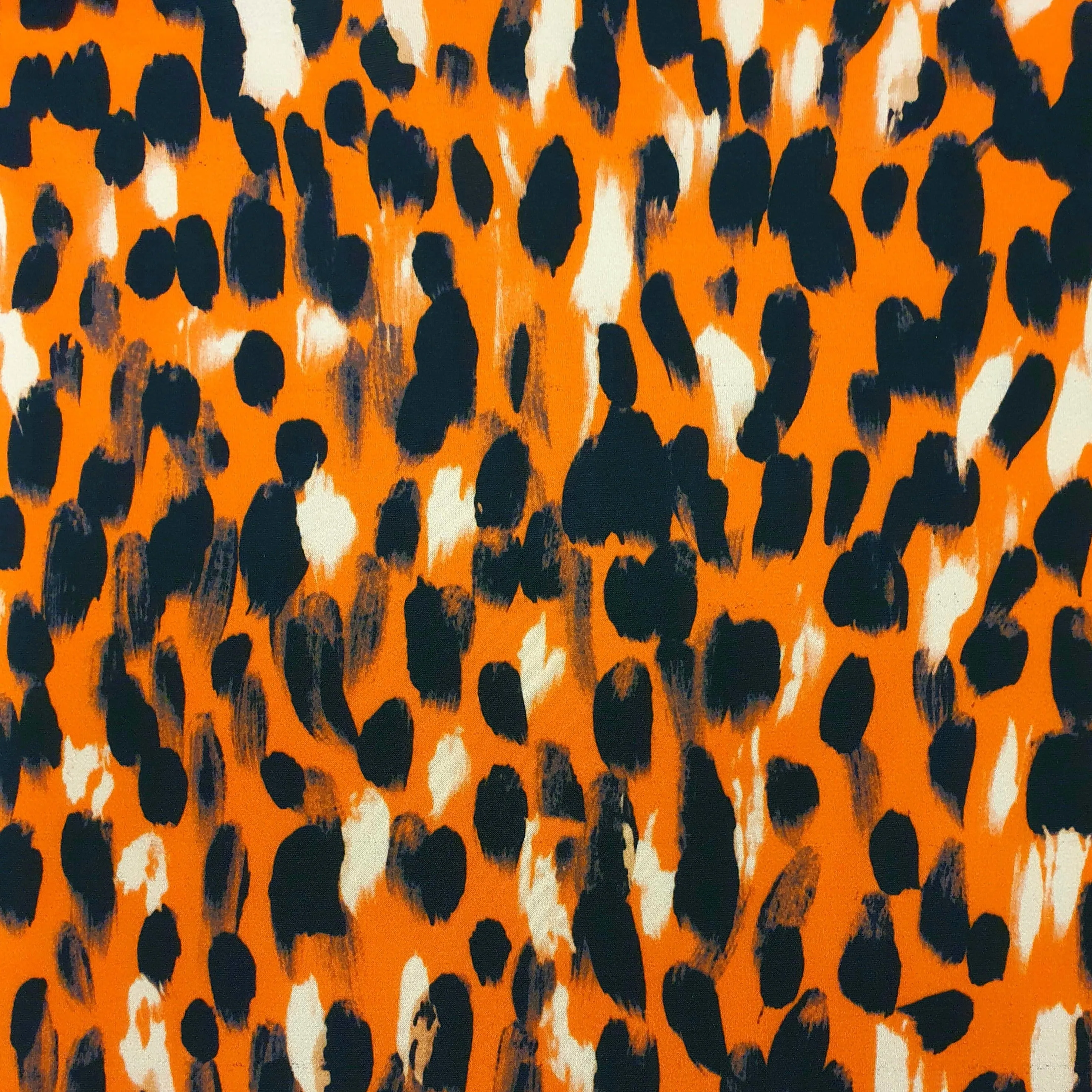 Polyester Jersey : 'Brush Strokes' Orange