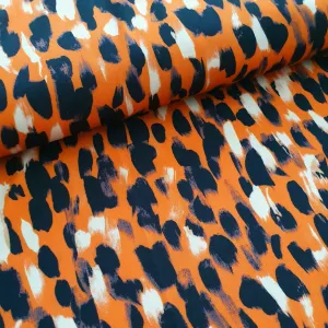 Polyester Jersey : 'Brush Strokes' Orange