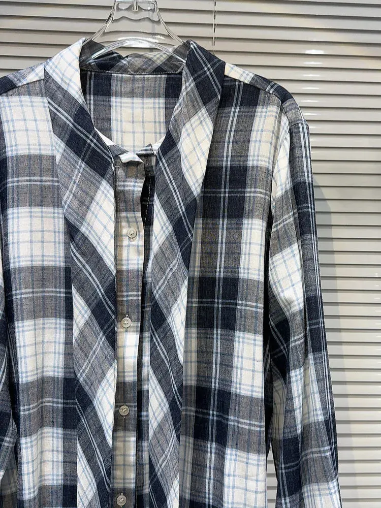 Pre Order:  Plaid Loose Long Sleeve Shirt